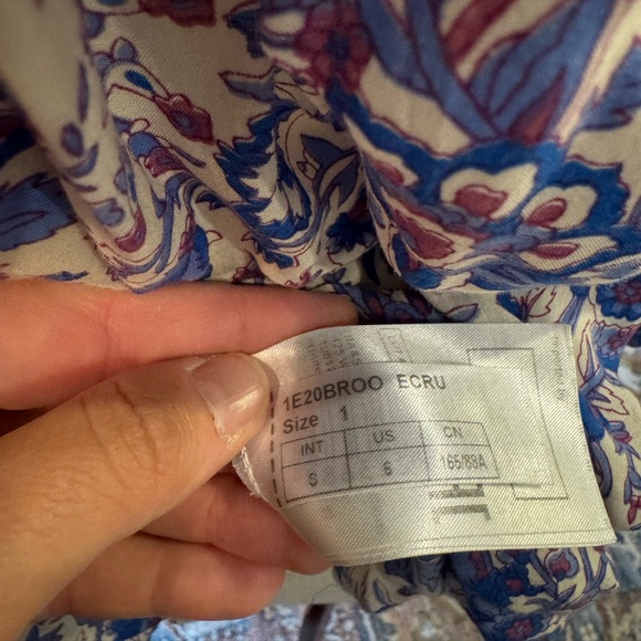 Ba&sh Paisley Blue and Purple Button-down - Picture 7 of 9